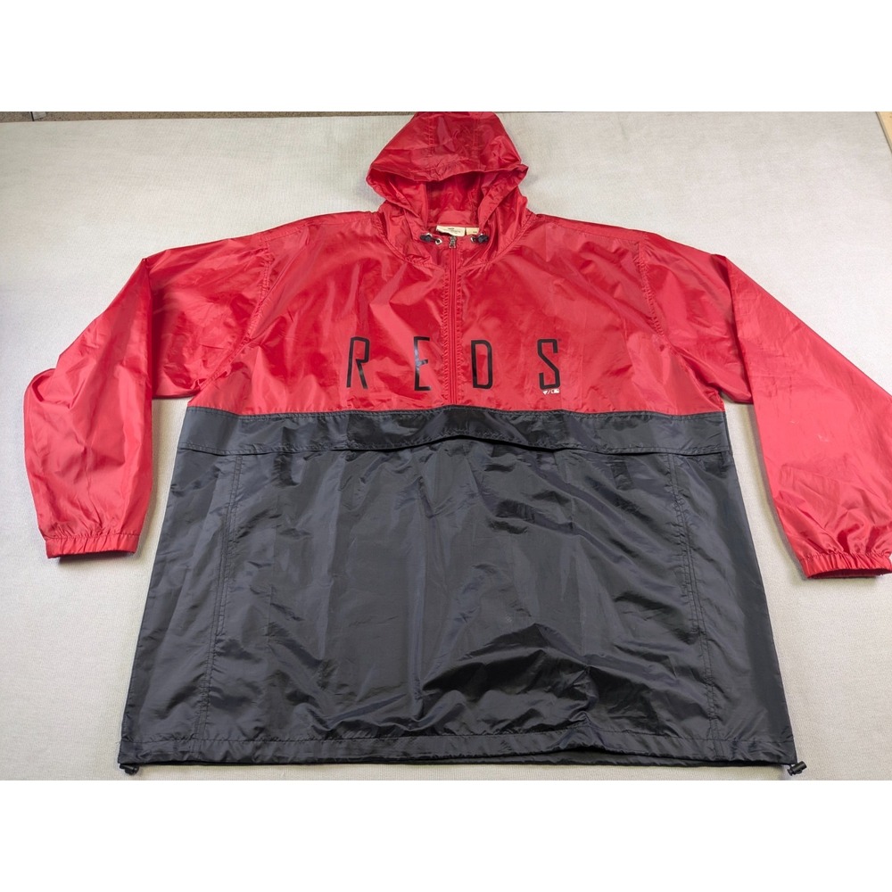 Cincinnati Reds Jacket Mens 4XL Fanatics Windbreaker Pullover Hoodie Zip MLB